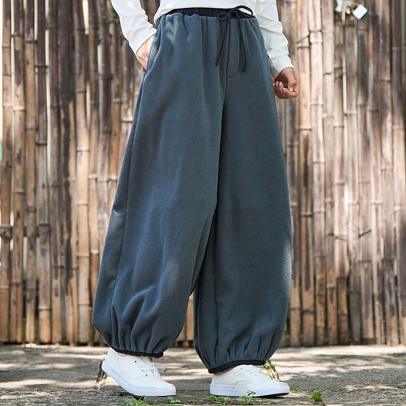 Pantalones de invierno para hombre Buddha Stones, de algodón, color liso, con puños elásticos, largo 9 y bolsillos. - image 9