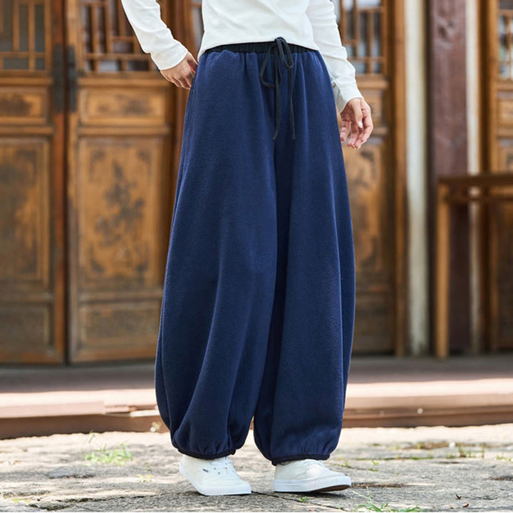 Pantalones de invierno para hombre Buddha Stones, de algodón, color liso, con puños elásticos, largo 9 y bolsillos. - image 39