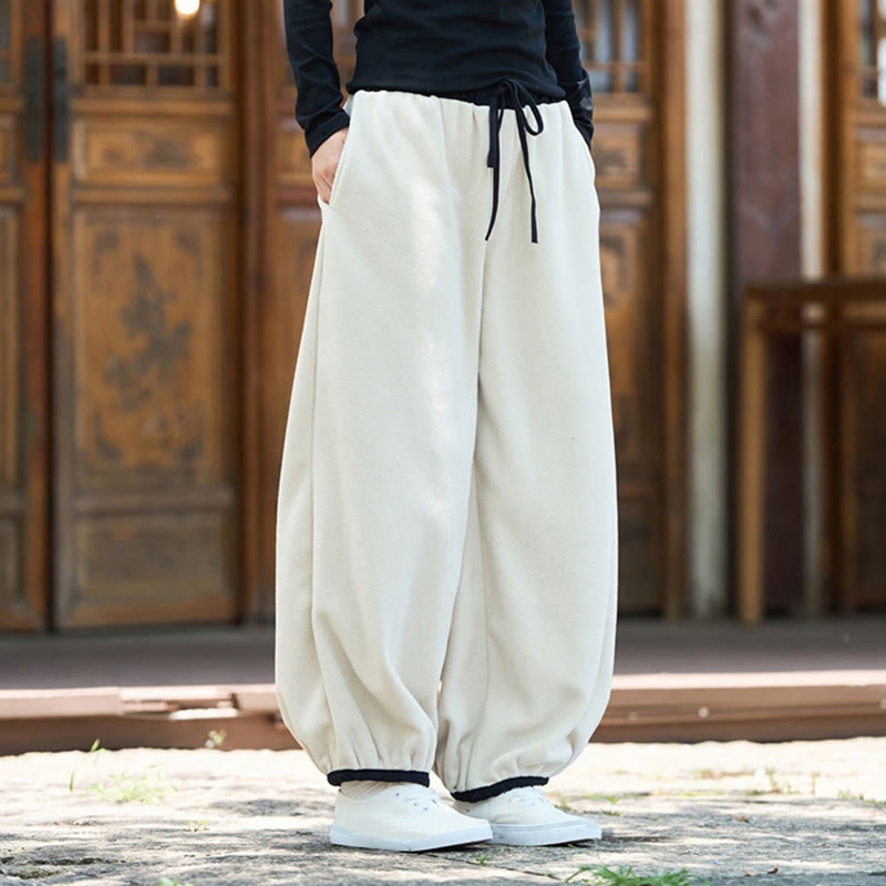 Pantalones de invierno para hombre Buddha Stones, de algodón, color liso, con puños elásticos, largo 9 y bolsillos. - image 24