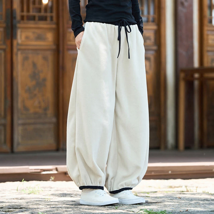 Pantalones de invierno para hombre Buddha Stones, de algodón, color liso, con puños elásticos, largo 9 y bolsillos. - image 24