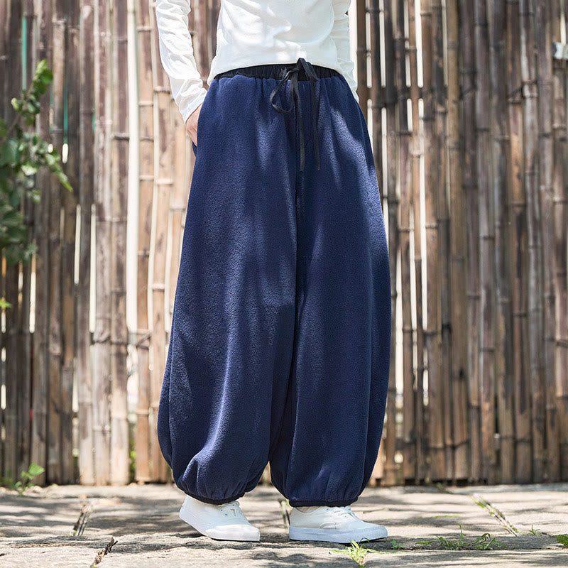 Pantalones de invierno para hombre Buddha Stones, de algodón, color liso, con puños elásticos, largo 9 y bolsillos. - Azul oscuro - US/UK/AU46, EU56 (5XL) - image 32