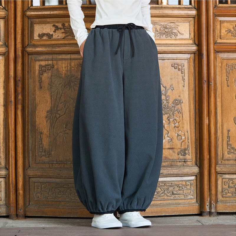 Pantalones de invierno para hombre Buddha Stones, de algodón, color liso, con puños elásticos, largo 9 y bolsillos. - image 4