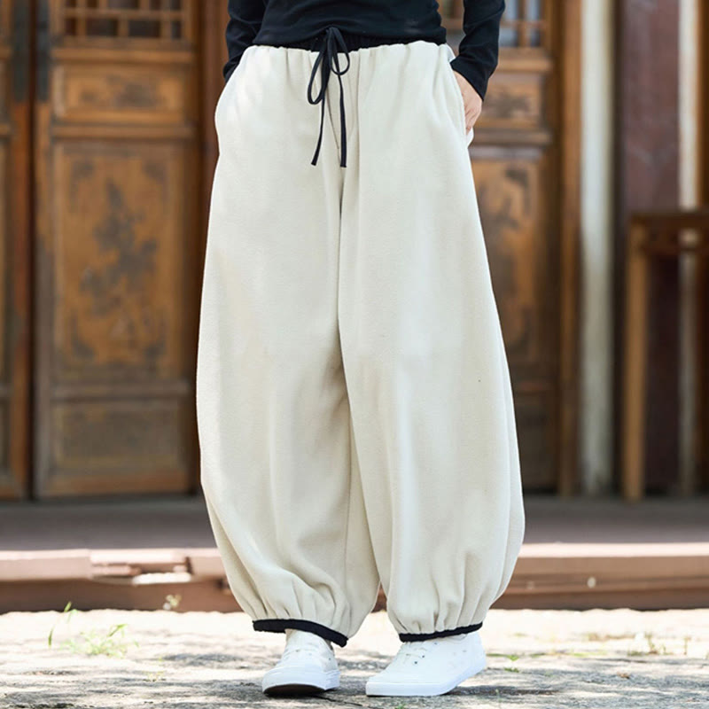 Pantalones de invierno para hombre Buddha Stones, de algodón, color liso, con puños elásticos, largo 9 y bolsillos. - image 30