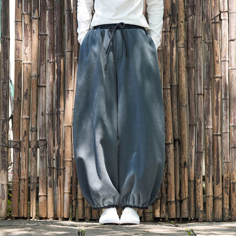 Pantalones de invierno para hombre Buddha Stones, de algodón, color liso, con puños elásticos, largo 9 y bolsillos. - image 8