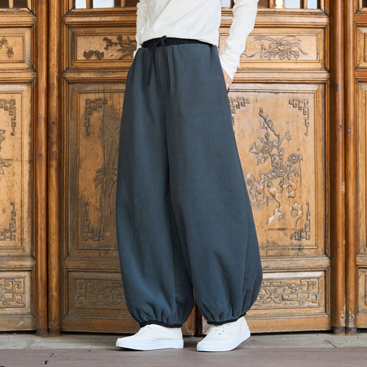 Pantalones de invierno para hombre Buddha Stones, de algodón, color liso, con puños elásticos, largo 9 y bolsillos. - Gris pizarra - US/UK/AU46, EU56 (5XL) - image 1