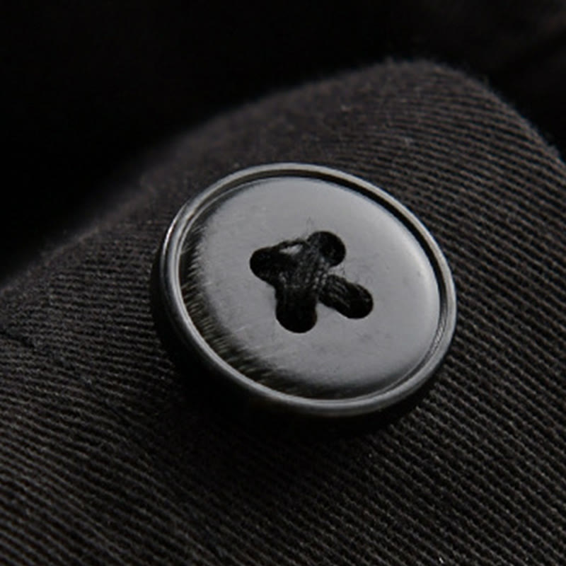 Chaqueta de algodón para hombre, manga larga, con bolsillo, estampado de cuadros primaverales de Buddha Stones, estilo dos piezas falso. - image 5