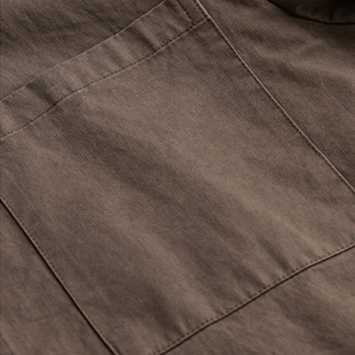 Chaqueta de algodón para hombre, manga larga, con bolsillo, estampado de cuadros primaverales de Buddha Stones, estilo dos piezas falso. - image 15