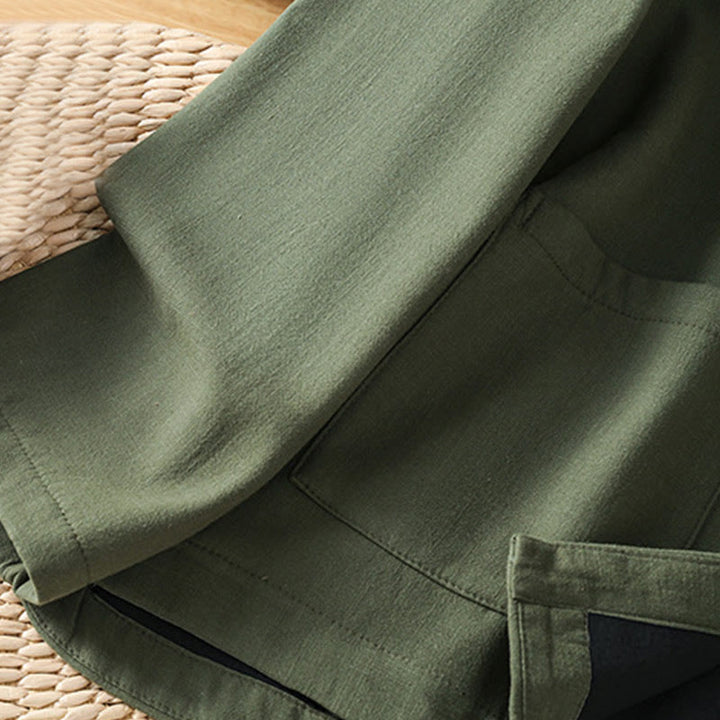 Chaqueta térmica de invierno Buddha Stones para mujer, de manga larga, con botones de rana y forro polar de algodón, con bolsillos - image 20