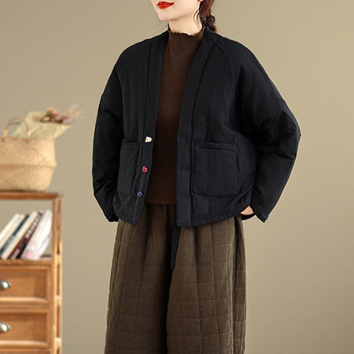 Chaqueta térmica de algodón de manga larga de invierno para mujer con bolsillos Buddha Stones - image 6