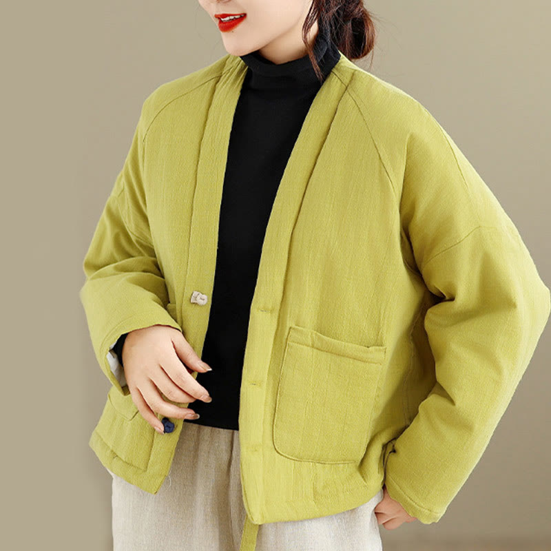 Chaqueta térmica de algodón de manga larga de invierno para mujer con bolsillos Buddha Stones - image 28