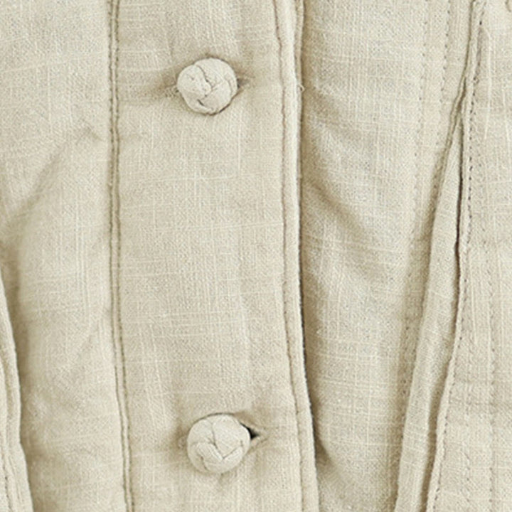 Chaqueta térmica de algodón de manga larga para mujer con bolsillos de Buddha Stones Winter Solid - image 12