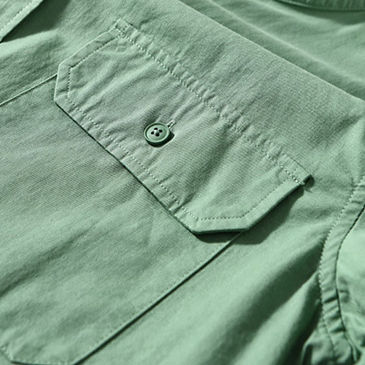 Chaqueta gruesa de algodón de manga larga para hombre, color liso, con cuello redondo y bolsillos , de Buddha Stones - image 9