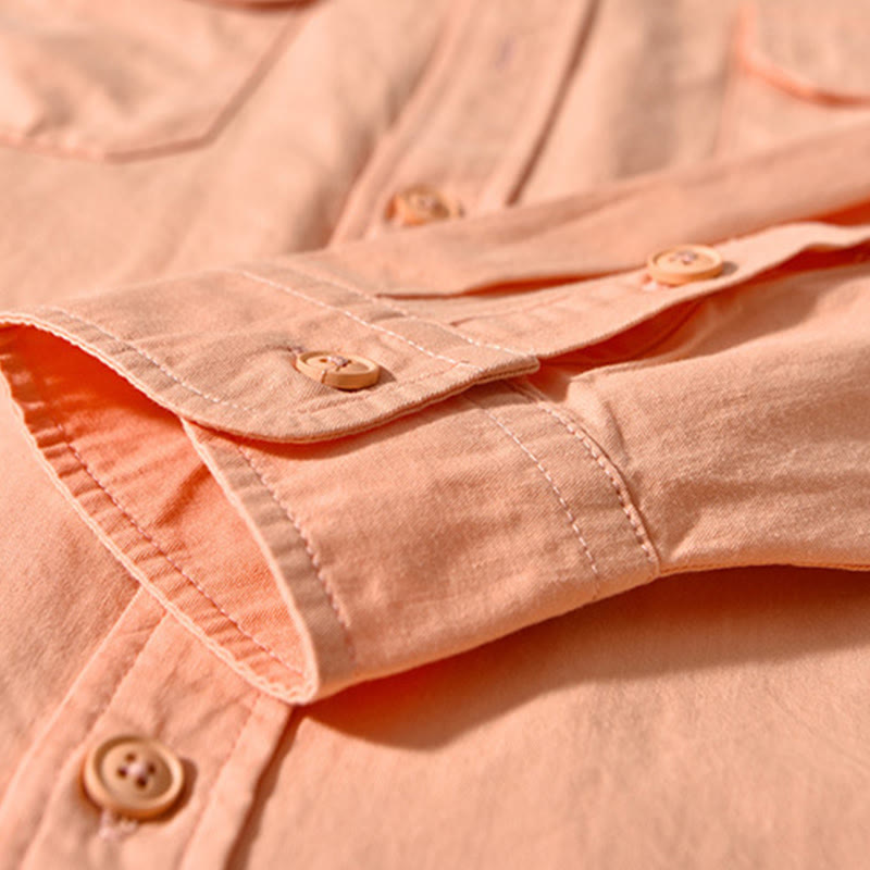 Chaqueta gruesa de algodón de manga larga para hombre, color liso, con cuello redondo y bolsillos , de Buddha Stones - image 18