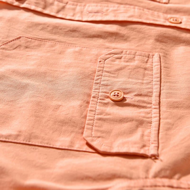 Chaqueta gruesa de algodón de manga larga para hombre, color liso, con cuello redondo y bolsillos , de Buddha Stones - image 17