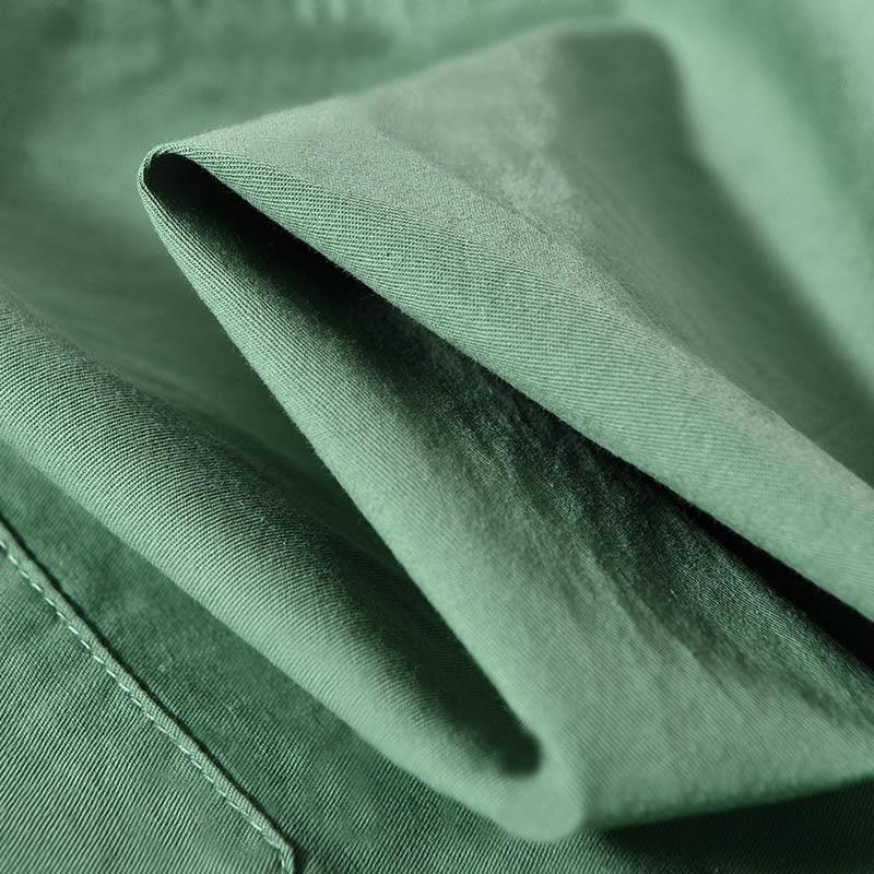 Chaqueta gruesa de algodón de manga larga para hombre, color liso, con cuello redondo y bolsillos , de Buddha Stones - image 10