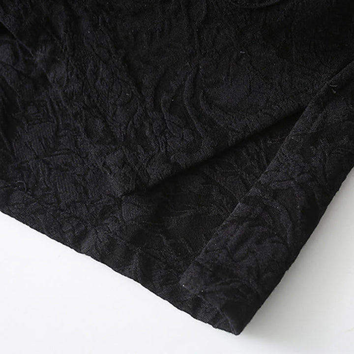 Chaqueta de algodón de manga larga con botones de rana y bolsillos para hombre de Buddha Stones Spring Jacquard - image 10