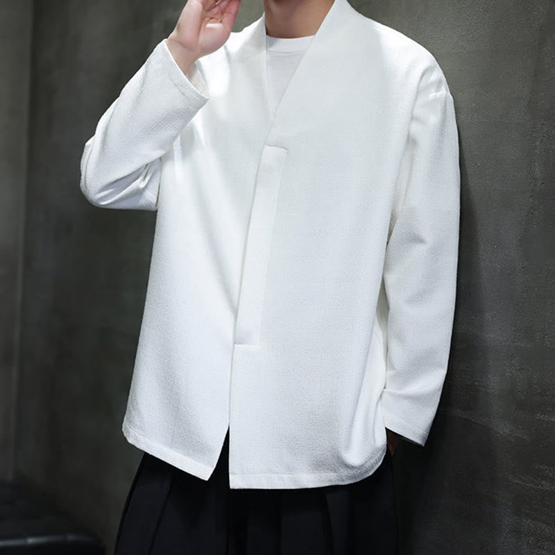 Chaqueta de manga larga para hombre de color liso con Buddha Stones para primavera y otoño - image 14