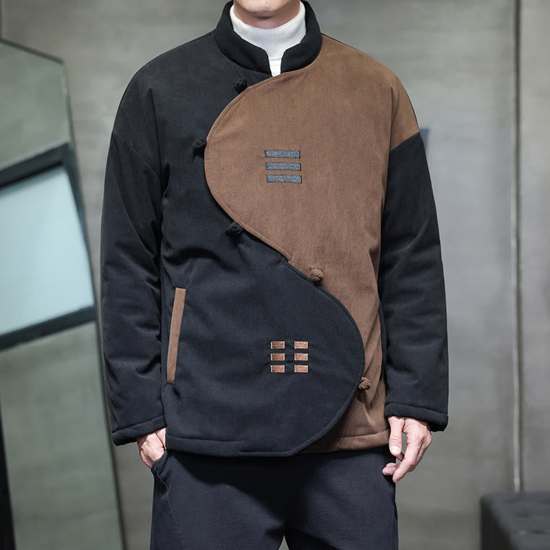 Chaqueta de pana de manga larga para hombre con bolsillos y diseño de Yin Yang Tai Chi de Buddha Stones Winter - Broncearse - US/UK/AU46, EU56 (5XL) - image 0