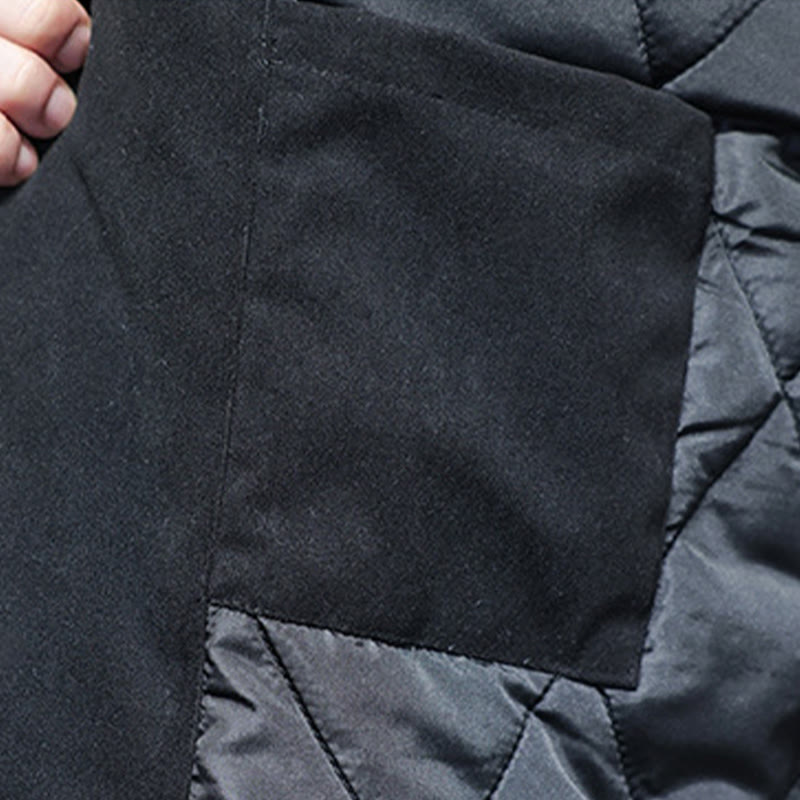 Chaqueta de pana de manga larga para hombre con bolsillos y diseño de Yin Yang Tai Chi de Buddha Stones Winter - image 9