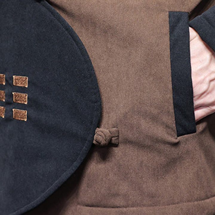 Chaqueta de pana de manga larga para hombre con bolsillos y diseño de Yin Yang Tai Chi de Buddha Stones Winter - image 10