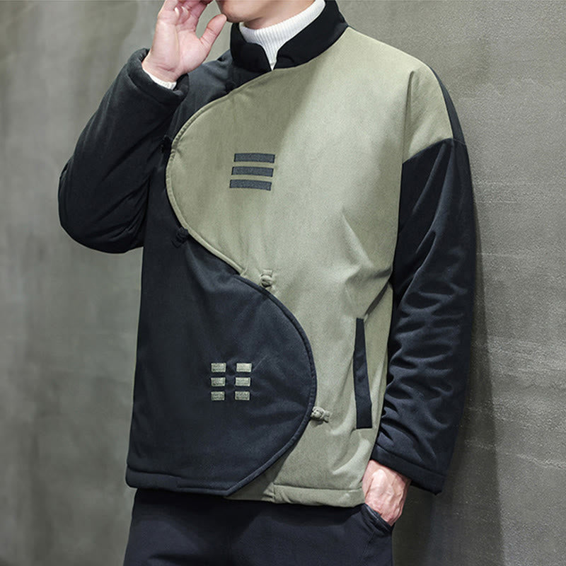 Chaqueta de pana de manga larga para hombre con bolsillos y diseño de Yin Yang Tai Chi de Buddha Stones Winter - image 17