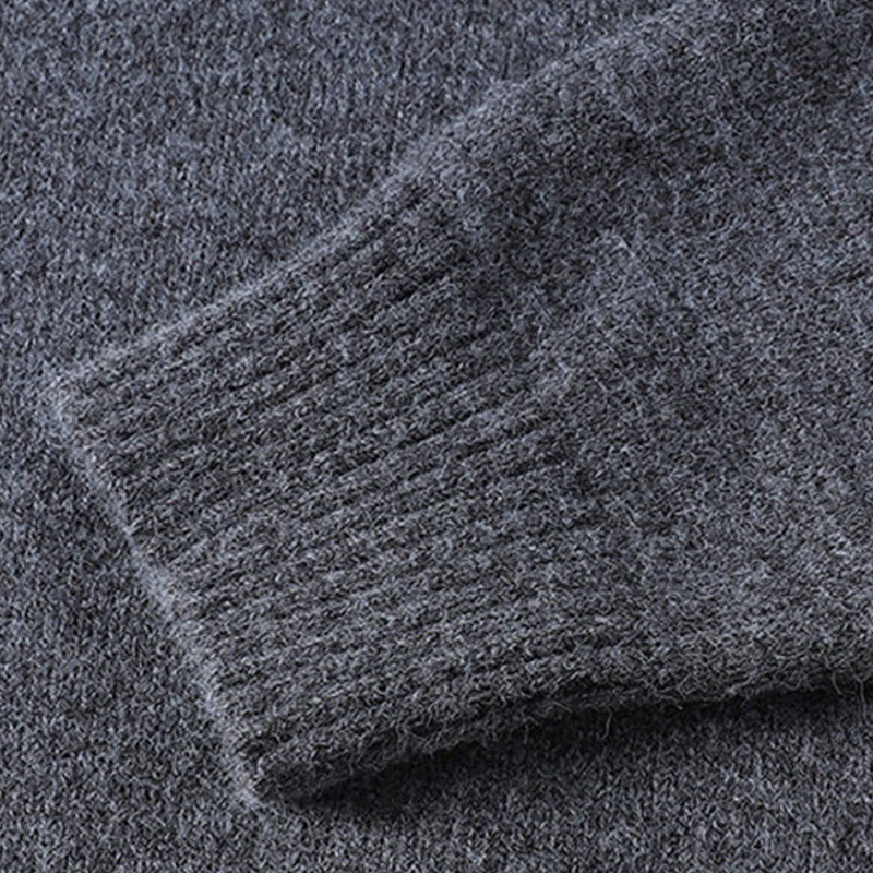 Suéter de punto de manga larga para hombre, cálido, con botones de invierno y cuello redondo , con Buddha Stones - image 6