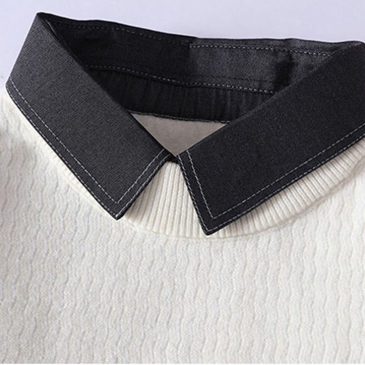 Suéter de punto de manga larga para hombre, cálido, con cuello alto y diseño de Buddha Stones en invierno - image 4