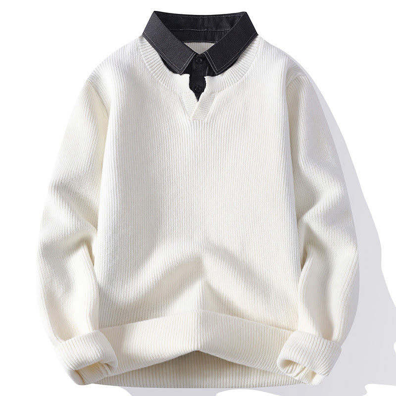 Suéter de punto de manga larga para hombre, cálido, con cuello alto, color negro, con Buddha Stones, para invierno - Blanco - US/UK/AU44, EU54 (4XL) - image 8