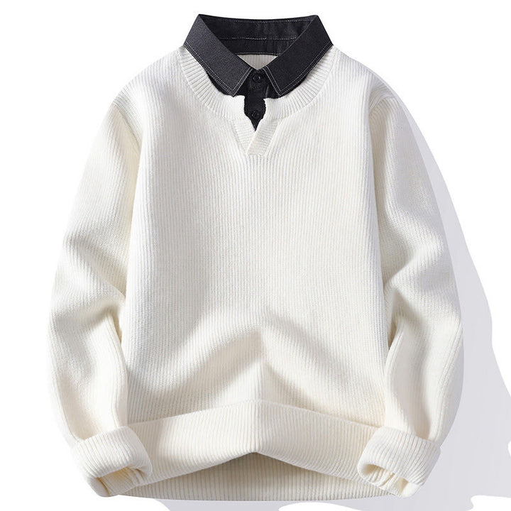 Suéter de punto de manga larga para hombre, cálido, con cuello alto, color negro, con Buddha Stones, para invierno - Blanco - US/UK/AU44, EU54 (4XL) - image 8