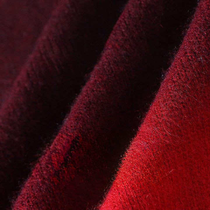 Suéter de punto de manga larga para hombre, cálido, con diseño de color degradado y cuello alto de invierno con Buddha Stones - image 7