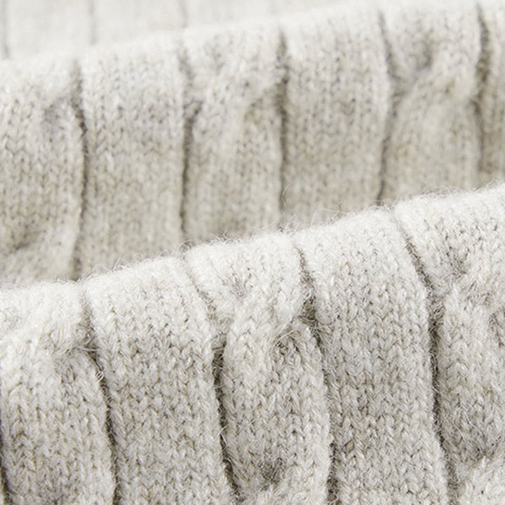 Suéter de punto de manga larga para hombre, cálido, con diseño retorcido, tres botones y cuello redondo de invierno Buddha Stones - image 10