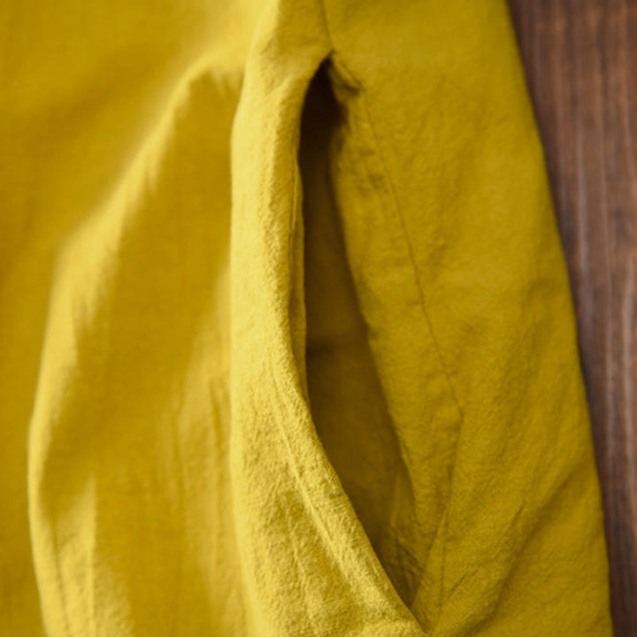 Chaqueta térmica de algodón de manga larga con botones de rana para mujer, de Buddha Stones, con bolsillos, para invierno - image 7