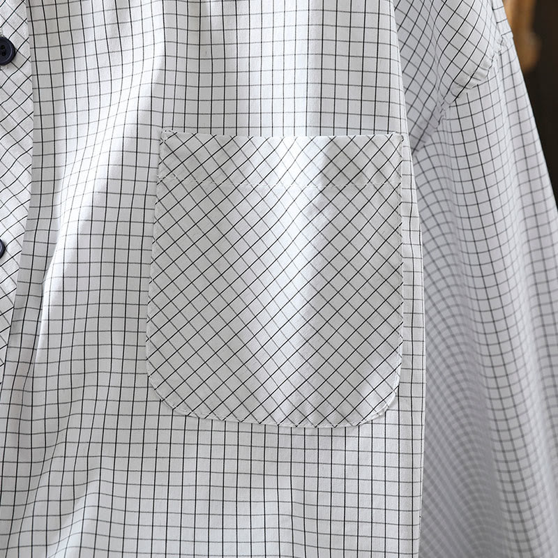 Camisa de algodón de manga larga para mujer con botones en contraste y estampado de Buddha Stones - image 14