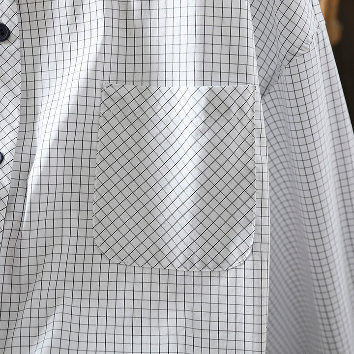 Camisa de algodón de manga larga para mujer con botones en contraste y estampado de Buddha Stones - image 14