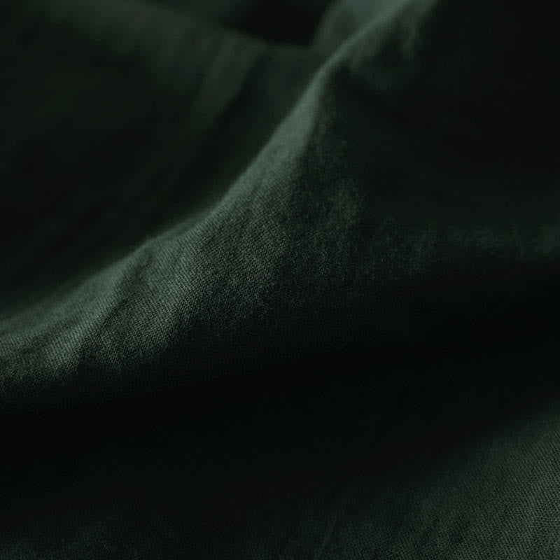 Camisa de algodón de manga larga con botones y bolsillos en contraste para mujer con Buddha Stones - image 10