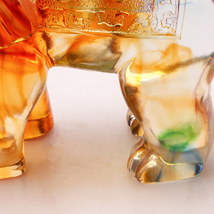 Buddha Stones hechas a mano, cristal de Liuli, elefante, obra de arte, sabiduría, riqueza, decoración del hogar - image 15