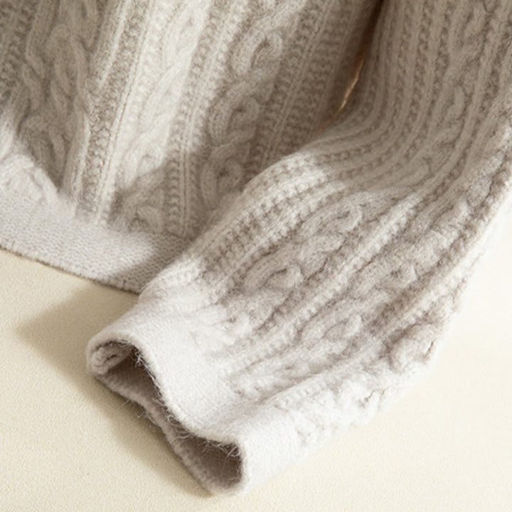 Cárdigan de punto de manga larga para mujer, de algodón, con diseño informal de botones retorcidos de Buddha Stones para invierno - image 41