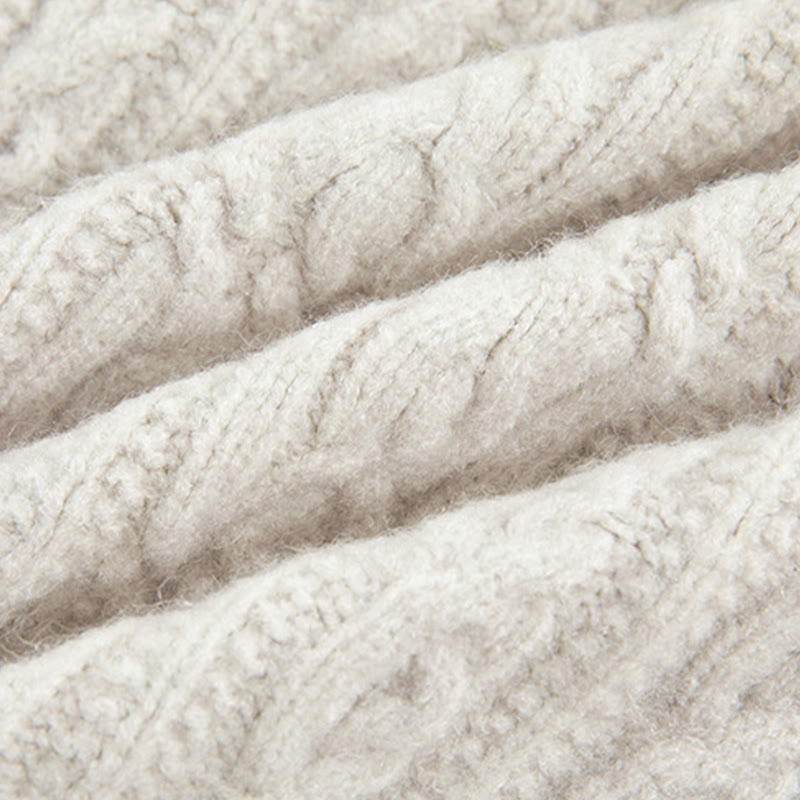 Cárdigan de punto de manga larga para mujer, de algodón, con diseño informal de botones retorcidos de Buddha Stones para invierno - image 44