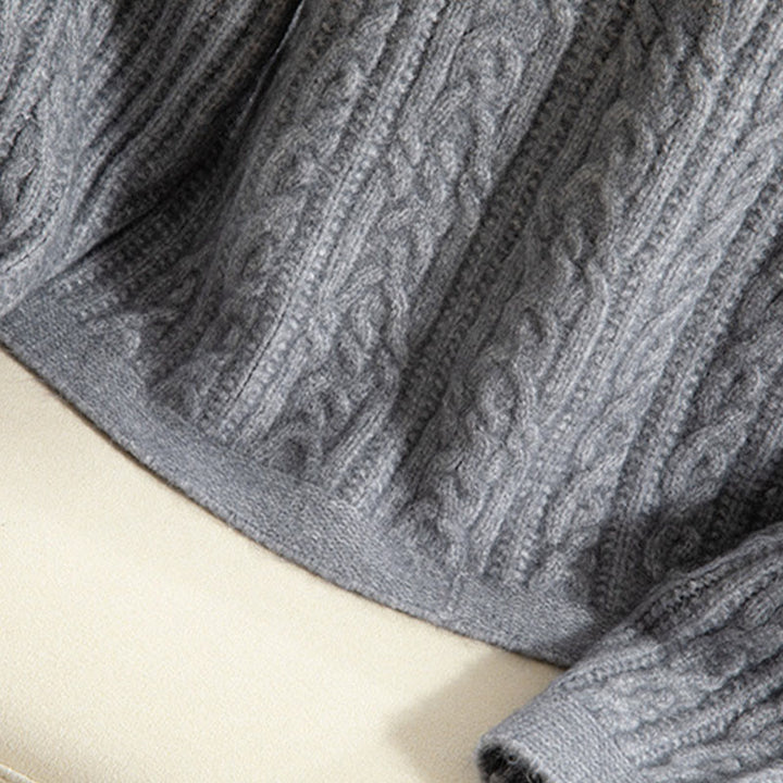 Cárdigan de punto de manga larga para mujer, de algodón, con diseño informal de botones retorcidos de Buddha Stones para invierno - image 23