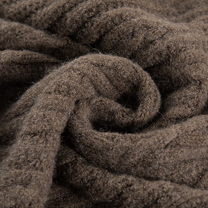 Cárdigan de punto de manga larga para mujer, de algodón, con diseño informal de botones retorcidos de Buddha Stones para invierno - image 14