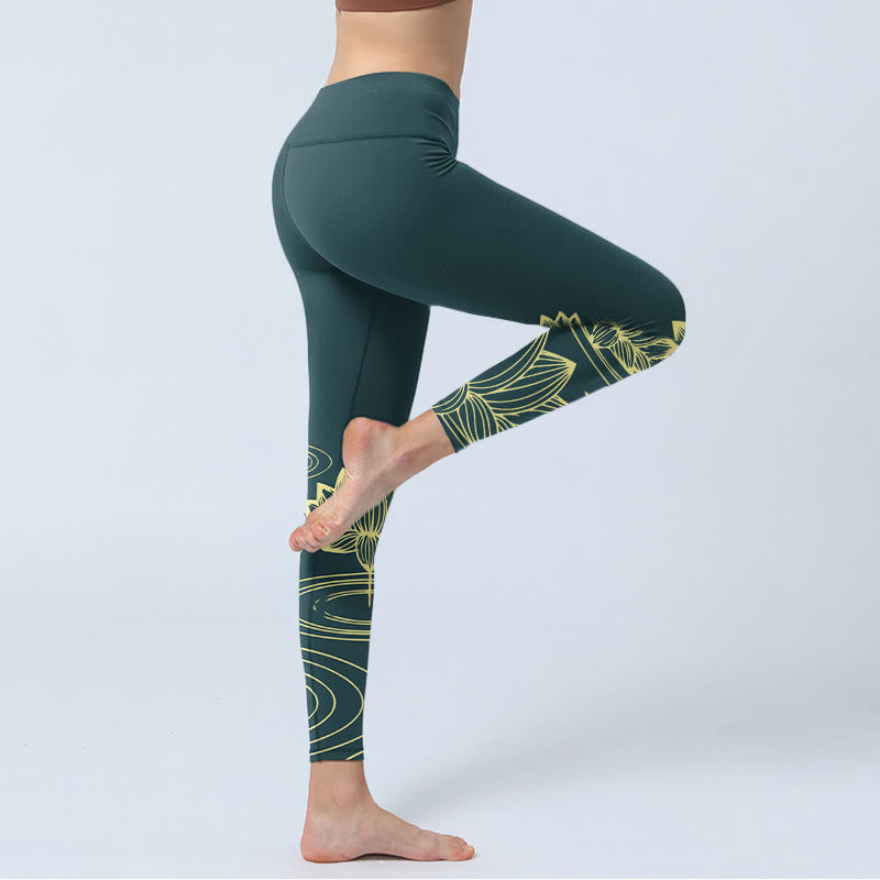 Leggings de yoga para mujer con estampado de Buddha Stones - image 3
