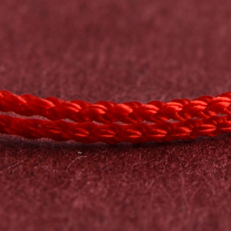 Pulsera tobillera con hebilla de paz y hilo de jade hetiano natural de Buddha Stones - image 14