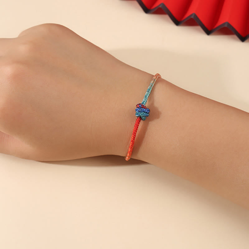 Pulsera de fuerza con nudos tejidos a mano con Buddha Stones de colores - image 4