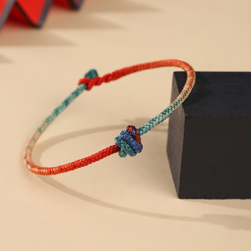 Pulsera de fuerza con nudos tejidos a mano con Buddha Stones de colores - image 2