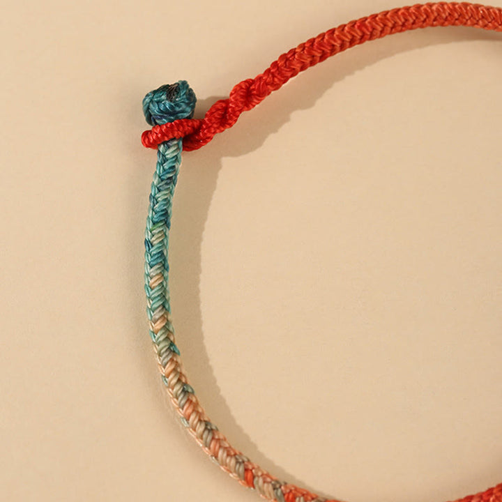 Pulsera de fuerza con nudos tejidos a mano con Buddha Stones de colores - image 9