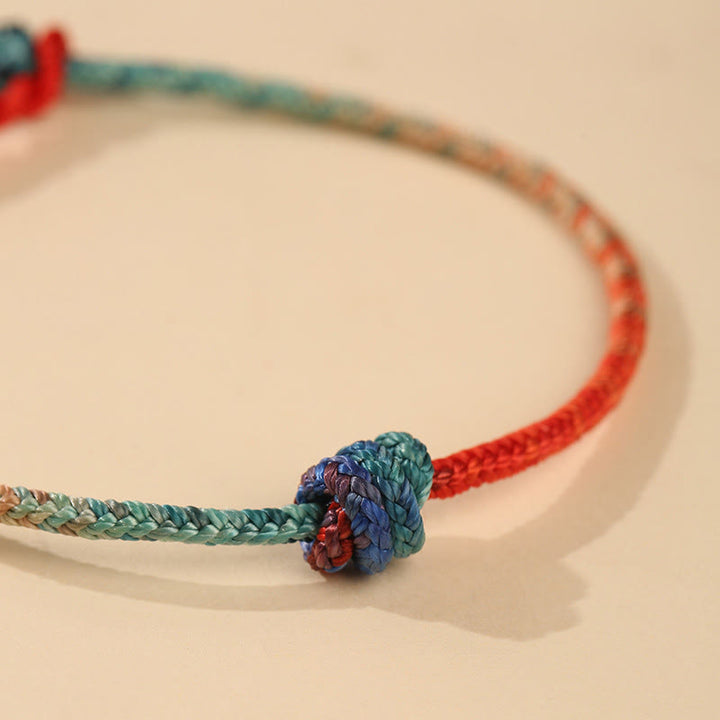 Pulsera de fuerza con nudos tejidos a mano con Buddha Stones de colores - image 7
