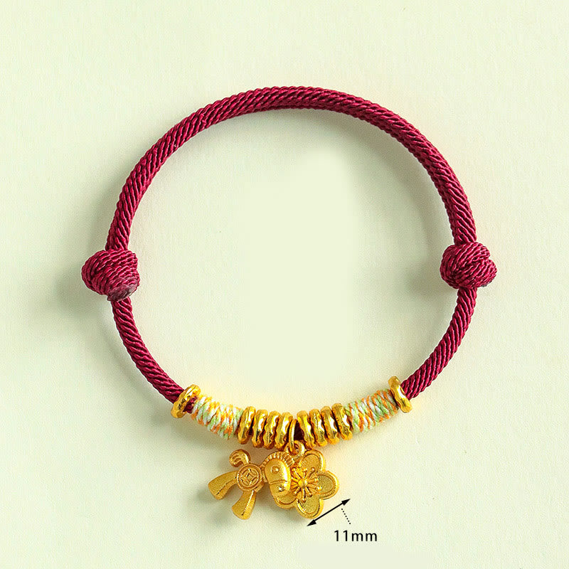 Pulsera hecha a mano con Buddha Stones y el Año del Caballo con hilo rojo - image 10