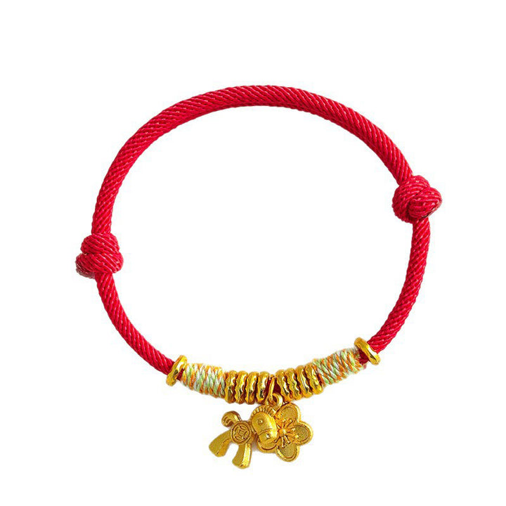Pulsera hecha a mano con Buddha Stones y el Año del Caballo con hilo rojo - image 4