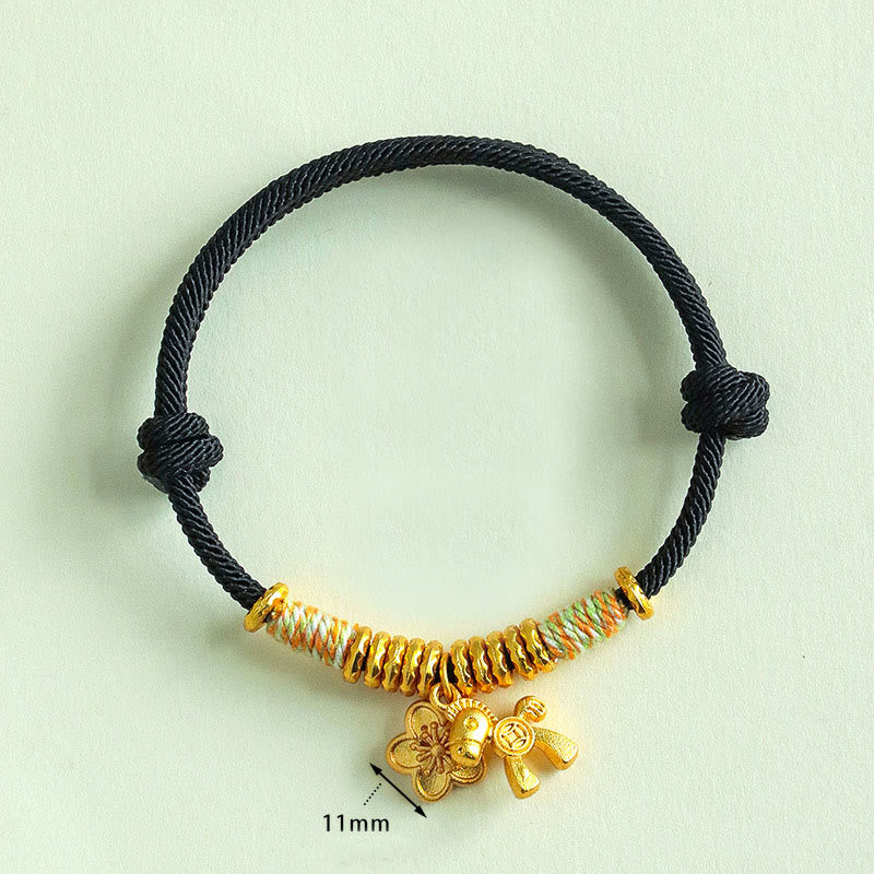 Pulsera hecha a mano con Buddha Stones y el Año del Caballo con hilo rojo - image 14