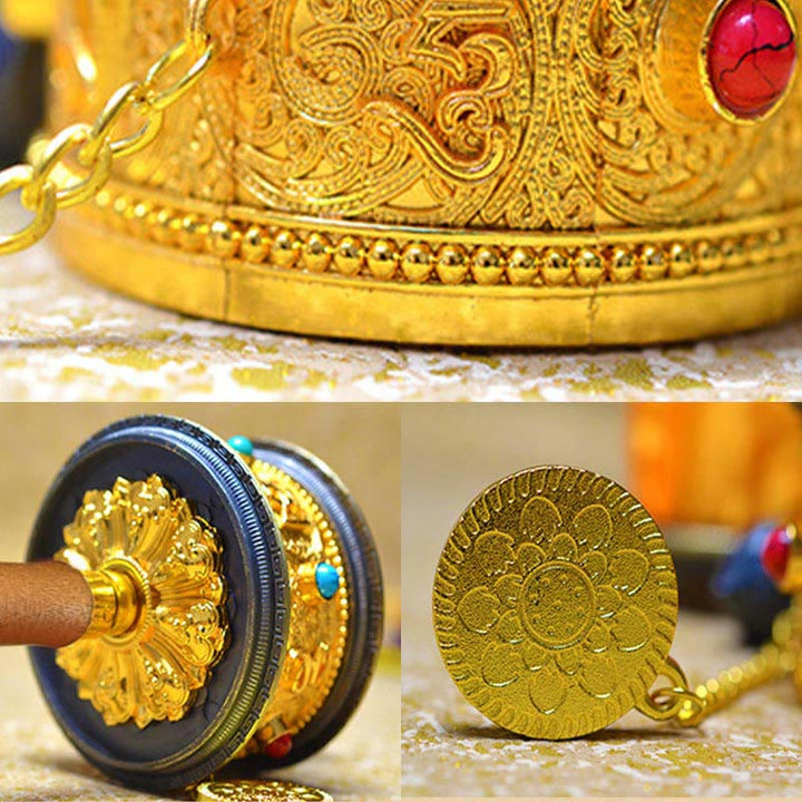 Decoración tibetana de la rueda de oración de la suerte - image 6